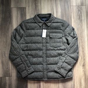 Polo puffer jacket twill wool XL